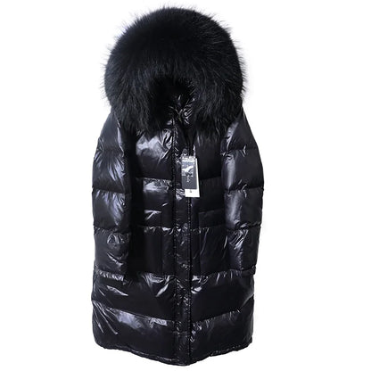 Fur Collar Hooded Down Jacket