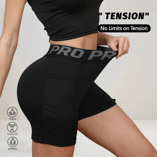 Letter Waistband Sports Shorts