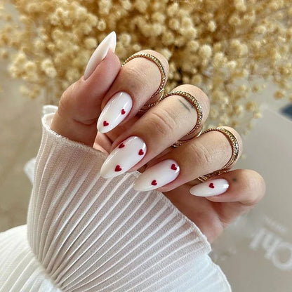 Wine Red Almond Press On Nails