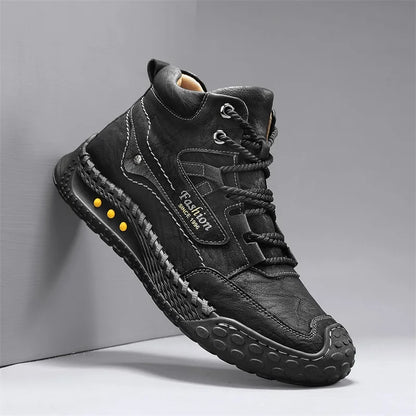 Microfiber Hand-stitched Retro Boots