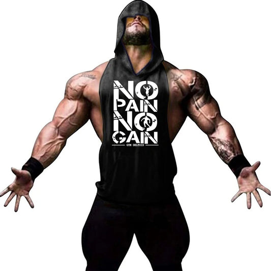 Gym Clothing Bodybuilding Hooded Tank