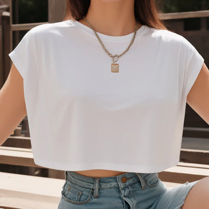 Batwing Sleeve Crop Top
