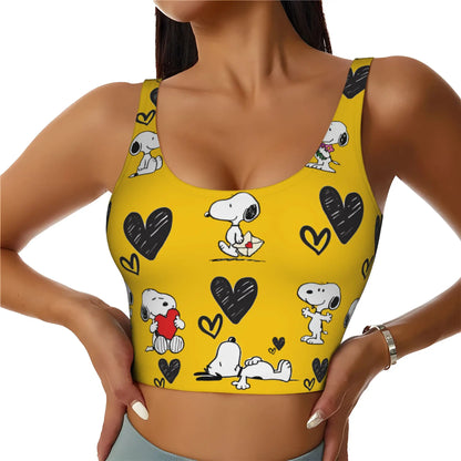 Dog Cartoon Print Bra