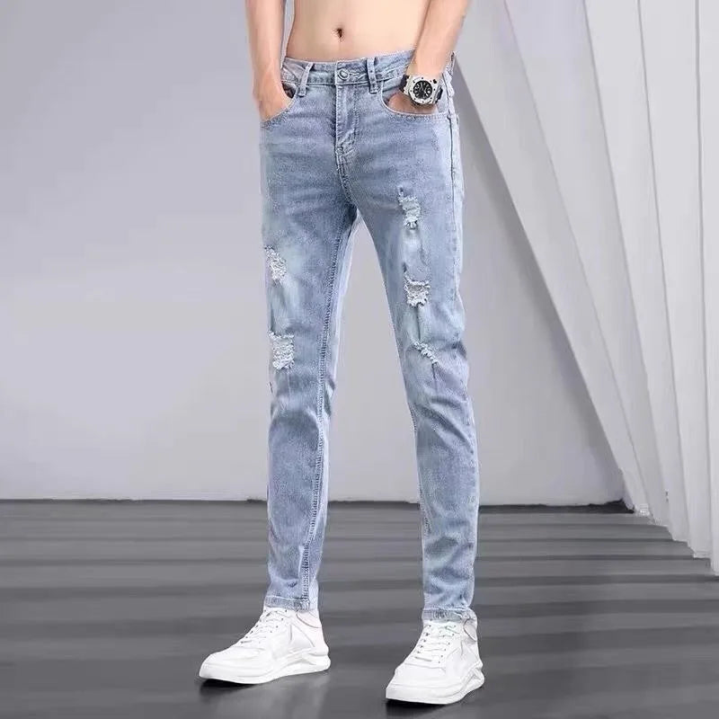 Ripped Distressed Vintage Slim Jeans