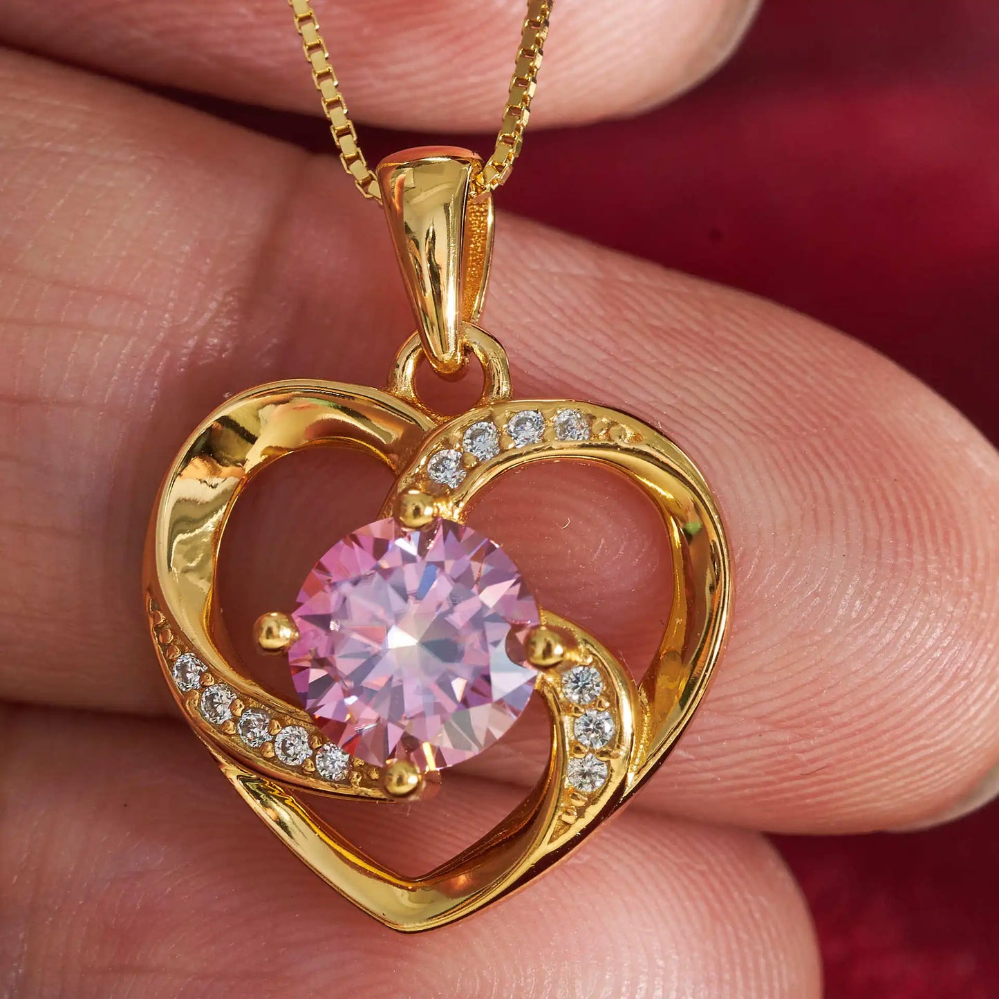 Moissanite Heart Necklace
