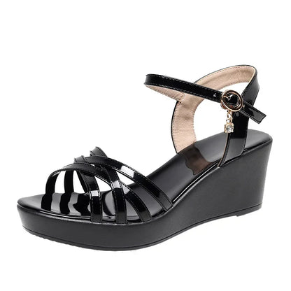 Ankle-Wrap Platform Sandals