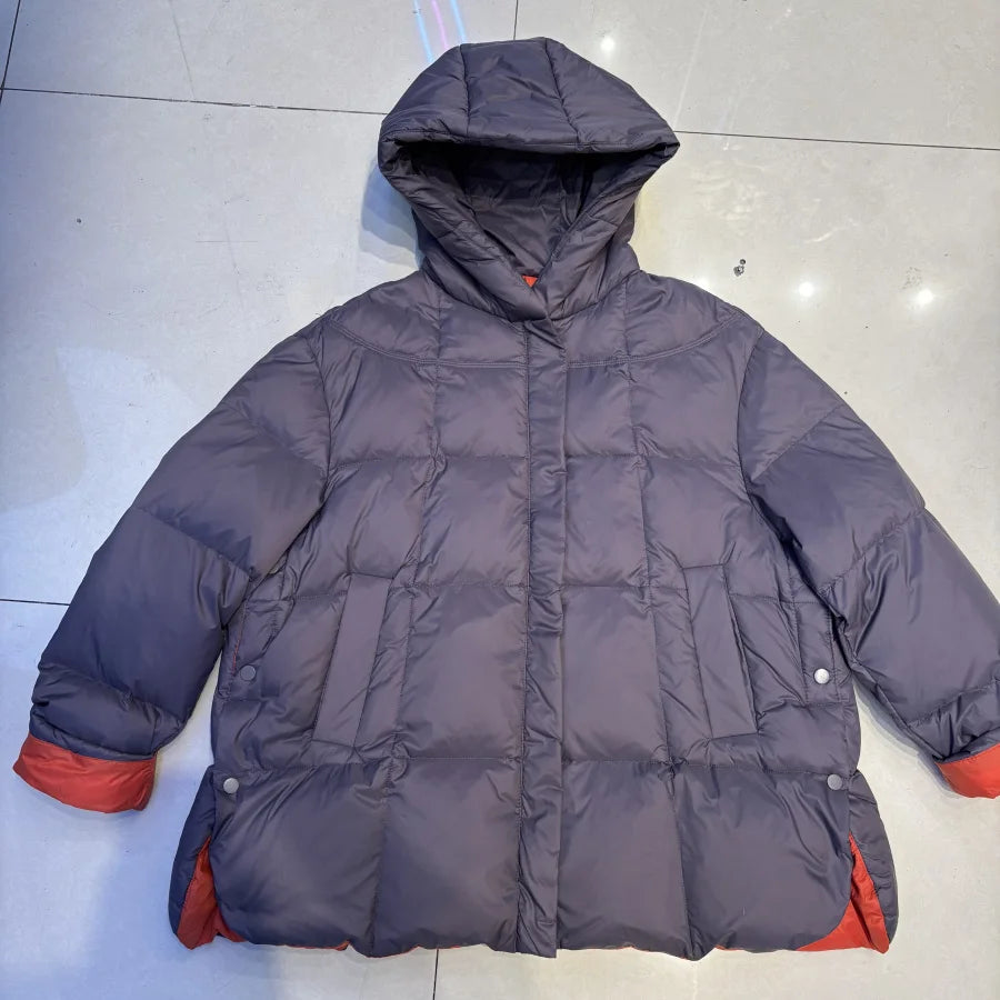 Oversized Hooded Down Jacket