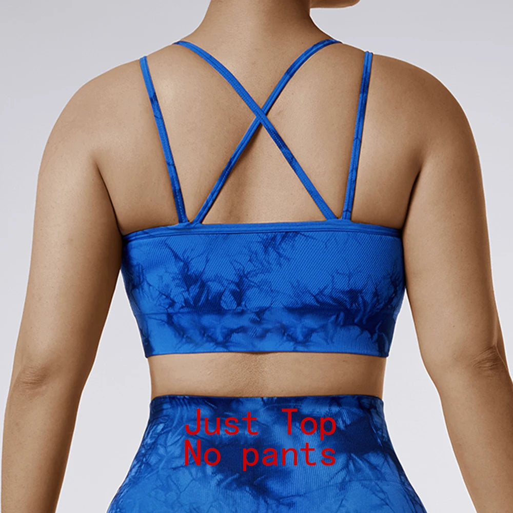 Sleeveless Tie-Dye Sports Bra