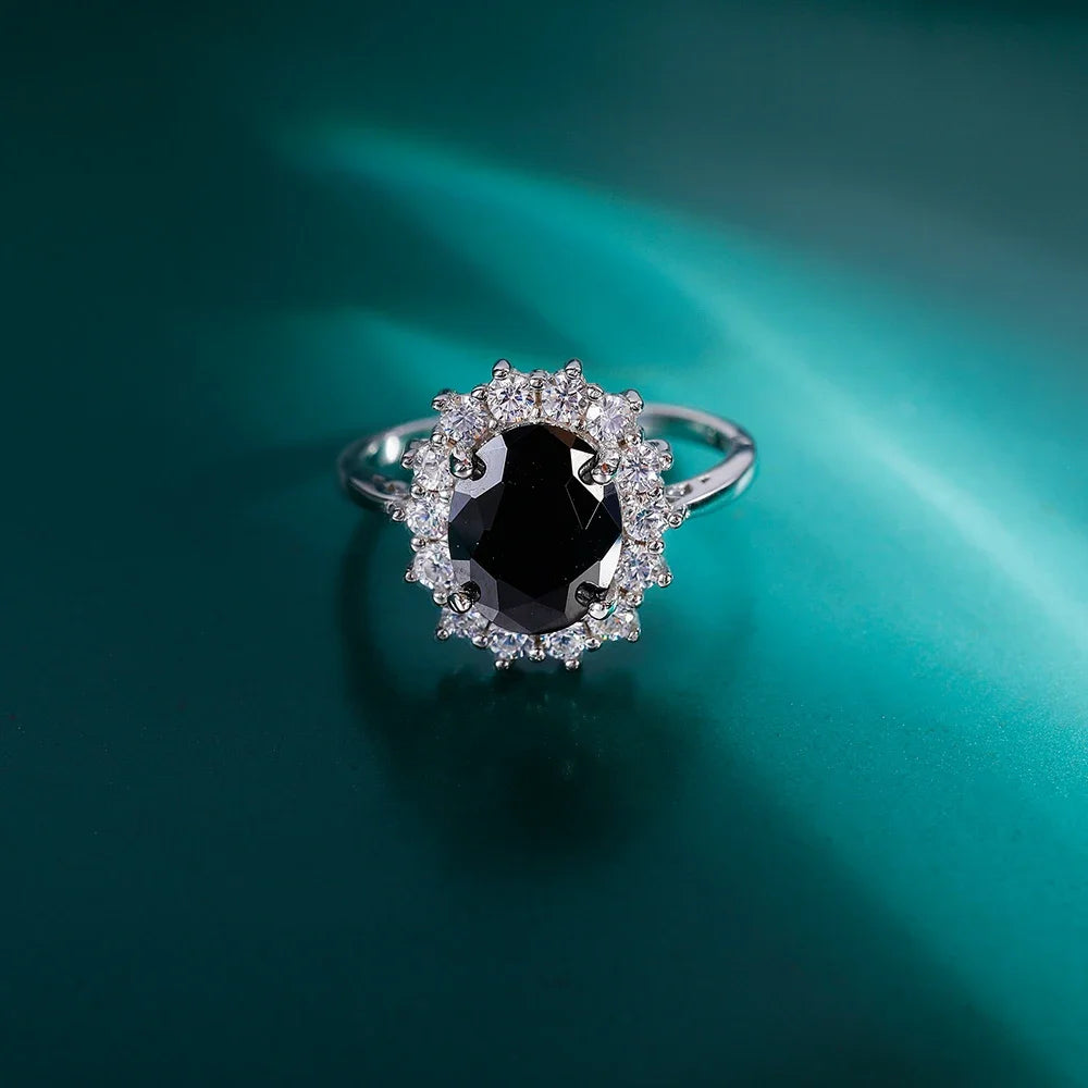 Oval Zircon Silver Ring