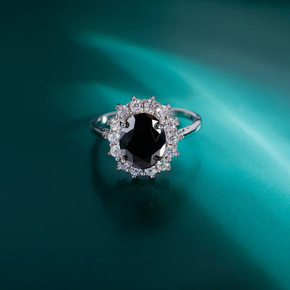 Oval Zircon Silver Ring
