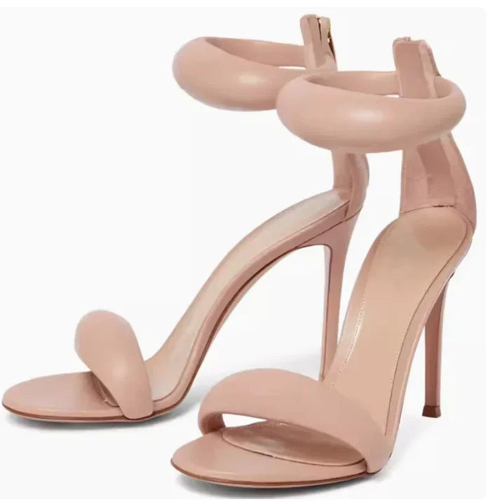 Gold Slim Heel Sandals