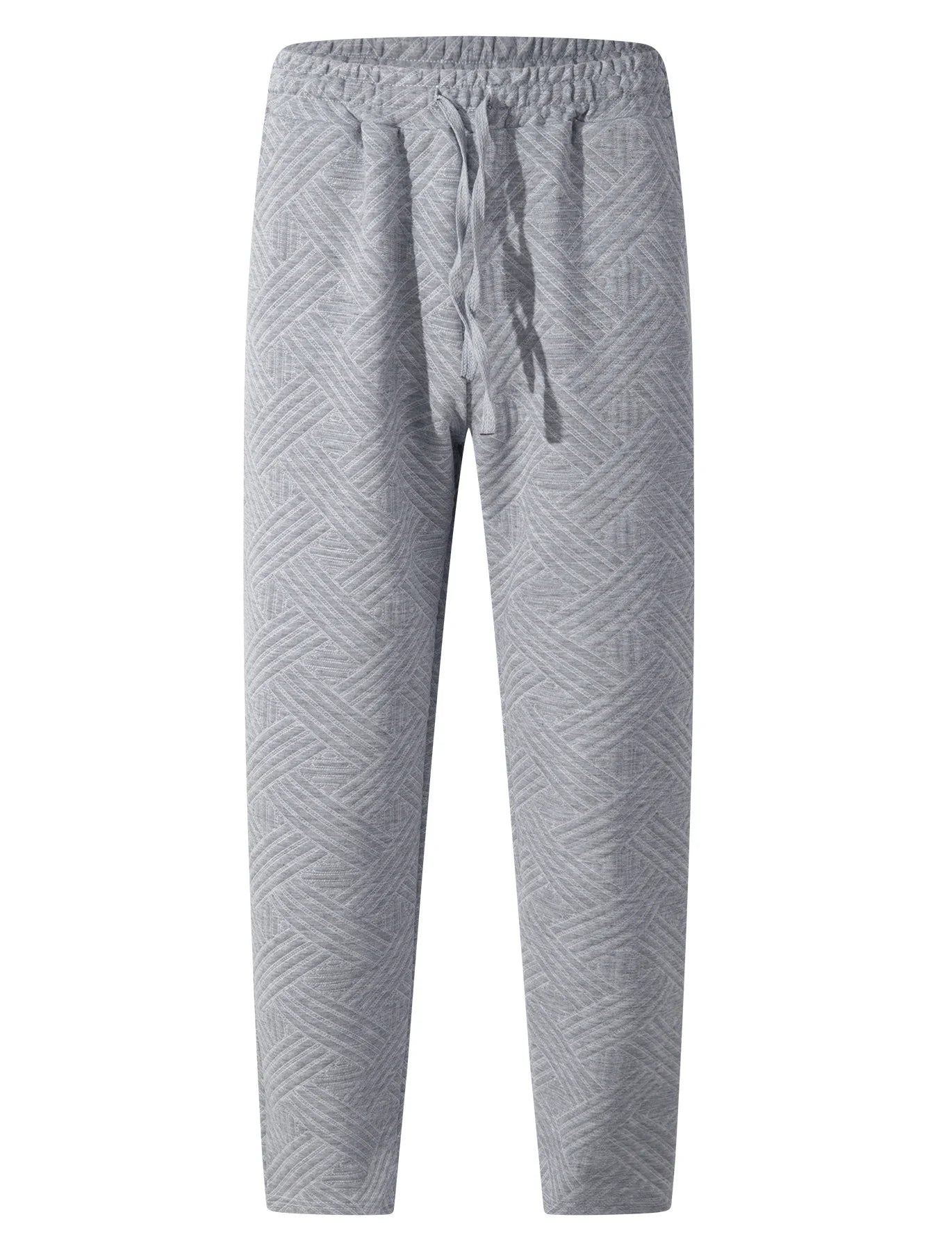 Jacquard Geometric Drawstring Trousers