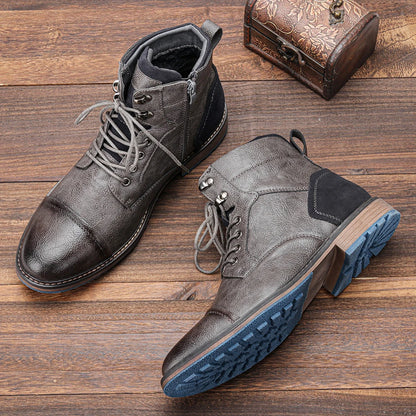 Leather Zip Ankle Boots