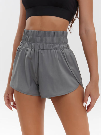 Loose Elastic-Waist Shorts