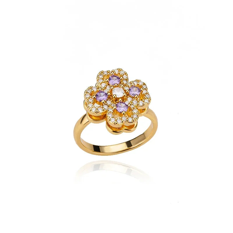 Four Leaf Clover Anxiety Ring