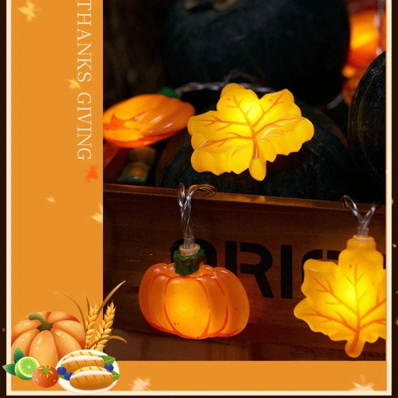 LED Pumpkin Light String