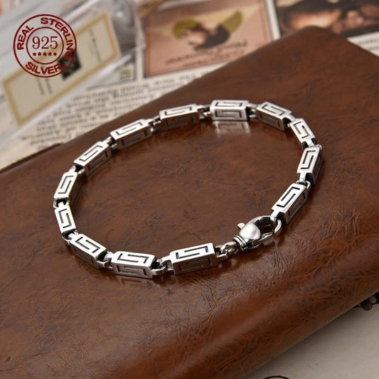 Vintage Sterling Silver Lock Bracelet