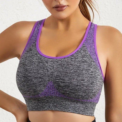 Patchwork Y-Strap Push-Up Bra