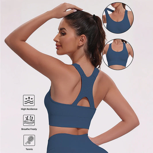 Hollow-Out Backless Sports Bra