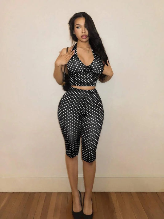 Millennial Polka Dot Slim-Fit Set