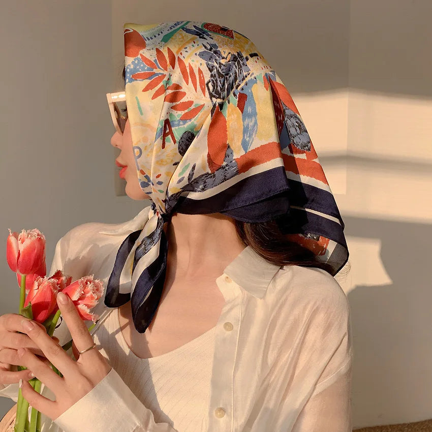 High-End Small Silk Scarf