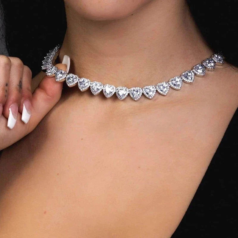 Heart CZ Choker