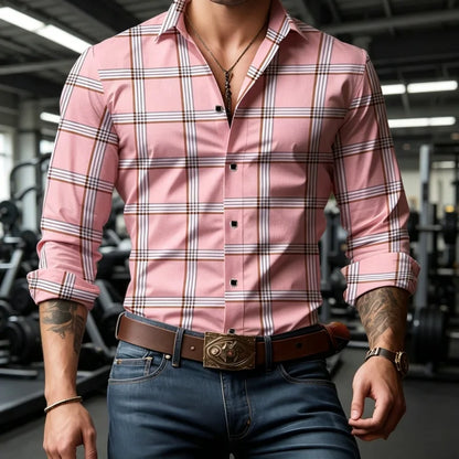 Casual Stretch Button Shirt