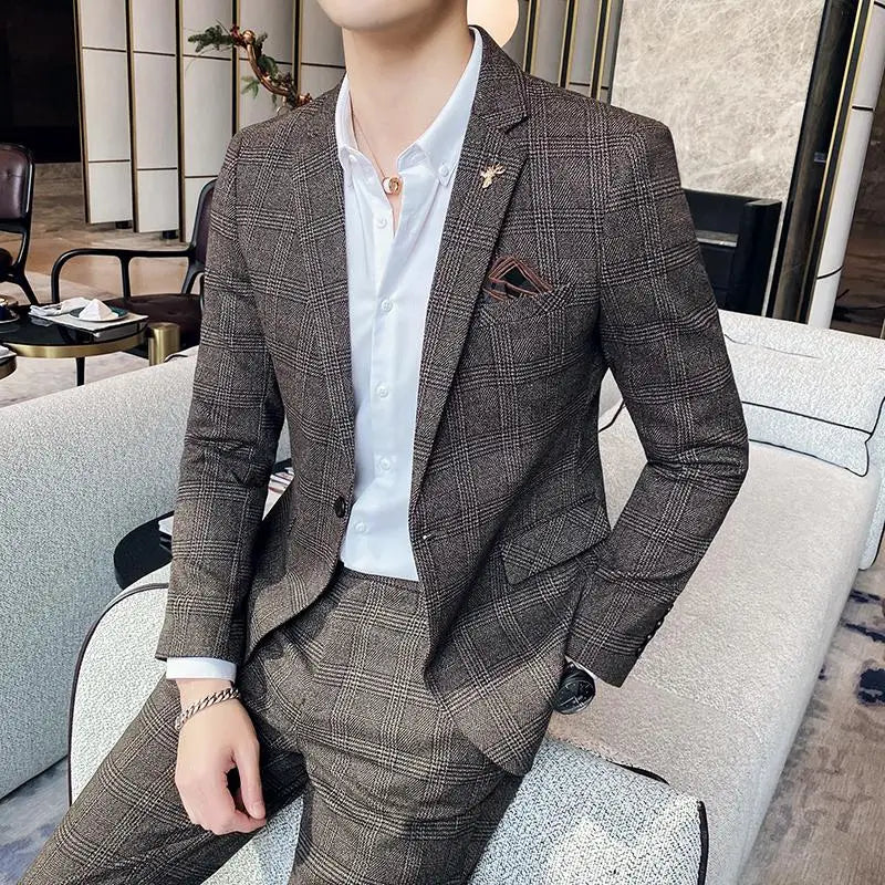 Boutique Slim-Fit Business Suit Set