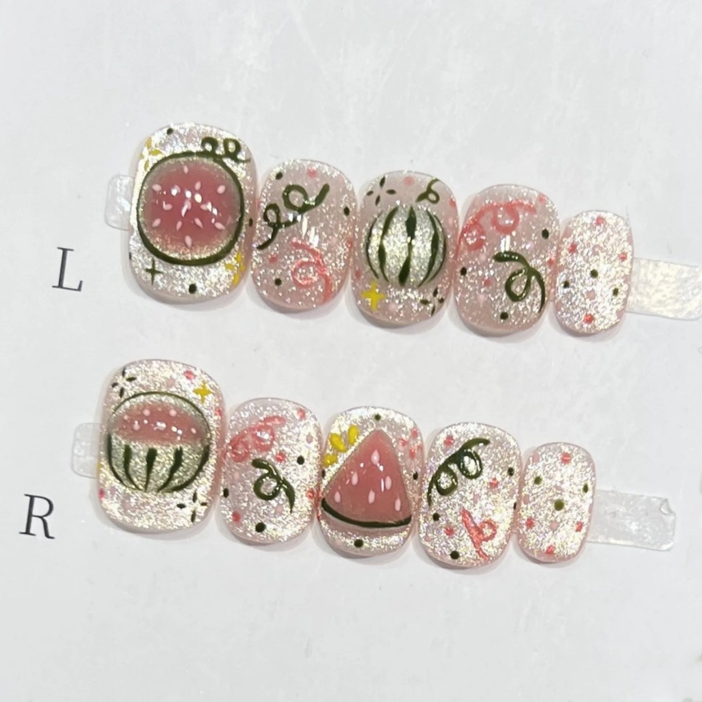 Red Resin Press Nail Set