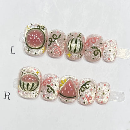 Red Resin Press Nail Set
