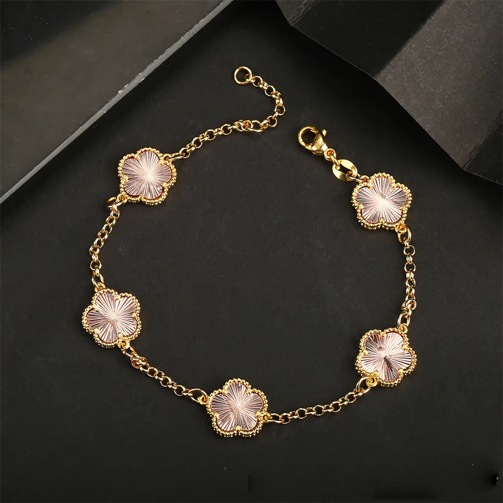 Five Leaf Flower Bracelet