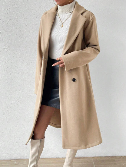Double-Button Lapel Coat