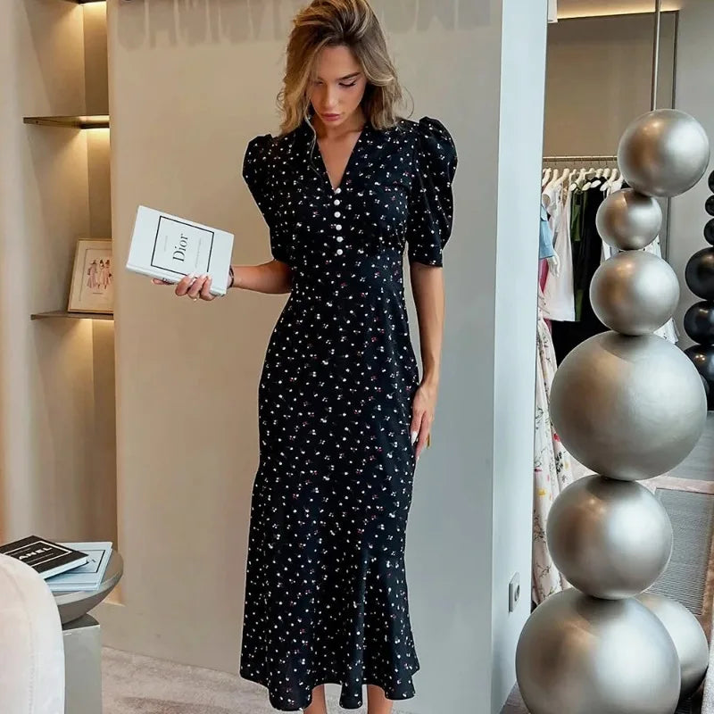 Tuularose Elegant Printed Long Dress