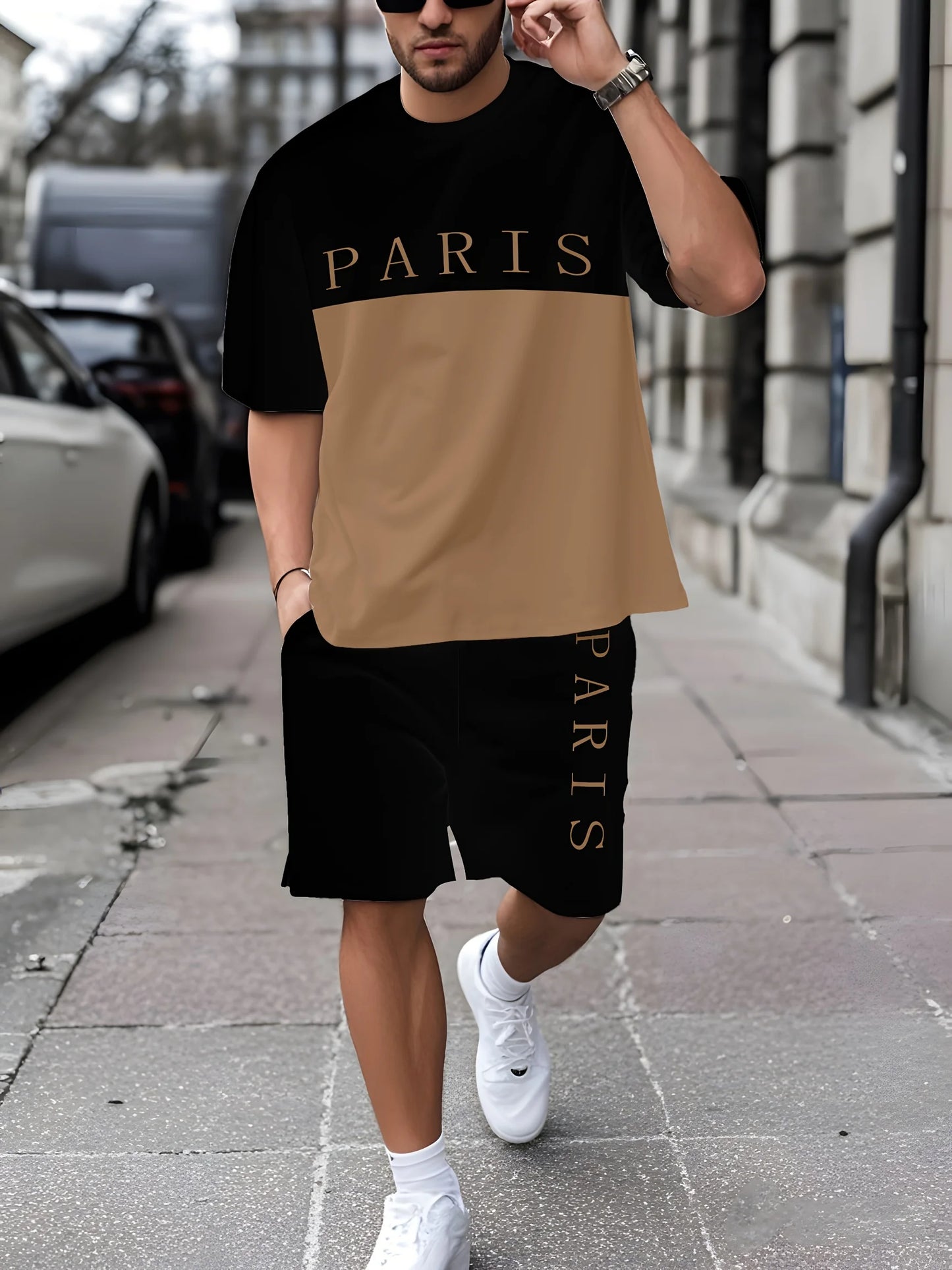 Graffiti Print Loose Sports Set