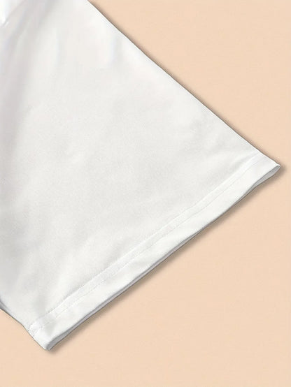 Moon Print V-Neck T-Shirt