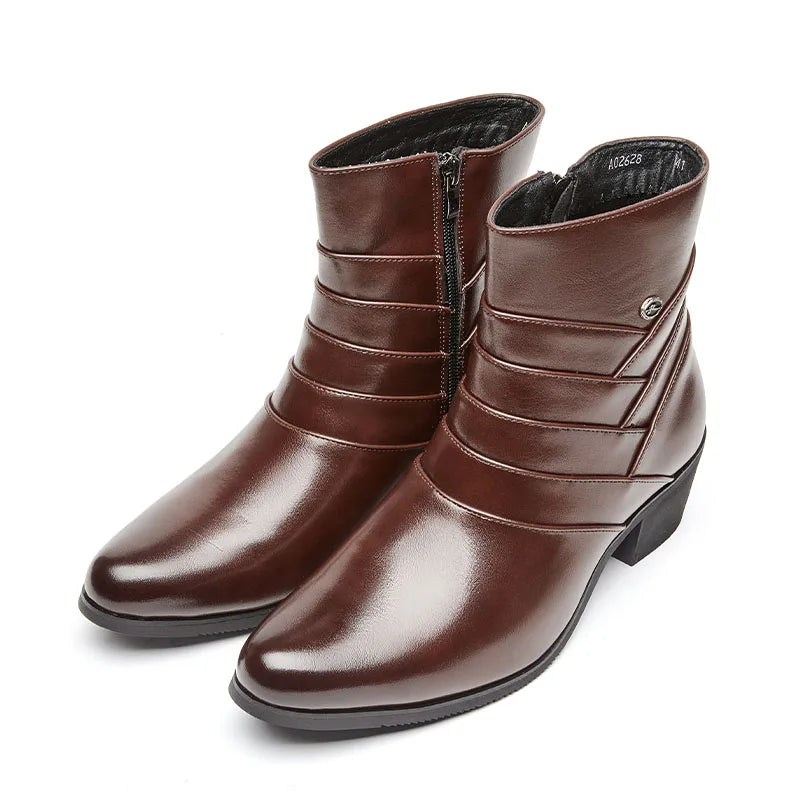 Black Leather Chelsea Boots