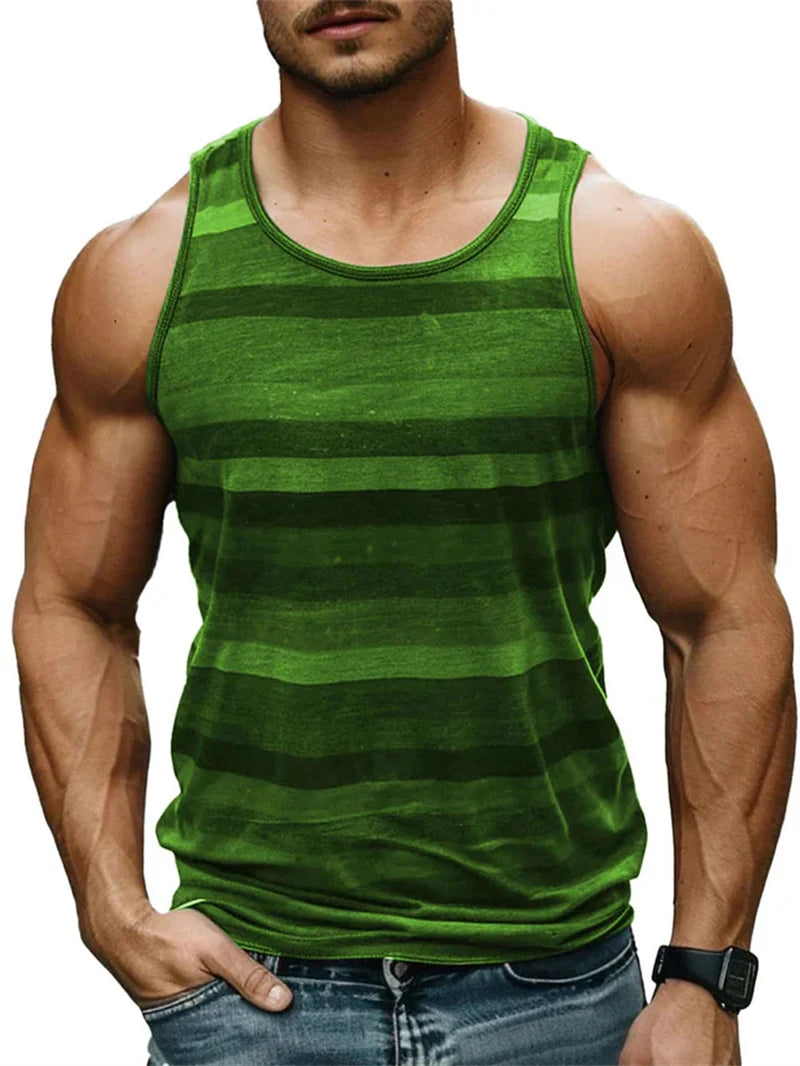 Vintage Stripe Graphic Tank Top