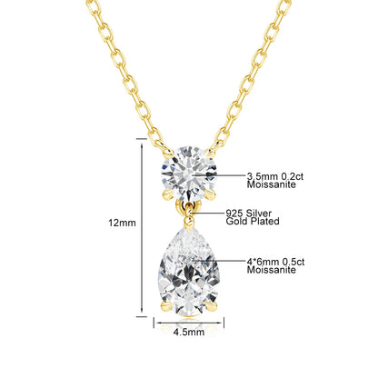 Pear Moissanite Pendant
