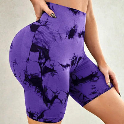 Tie-Dye Seamless Yoga Shorts