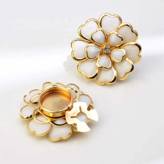 Camellia Button Cufflinks