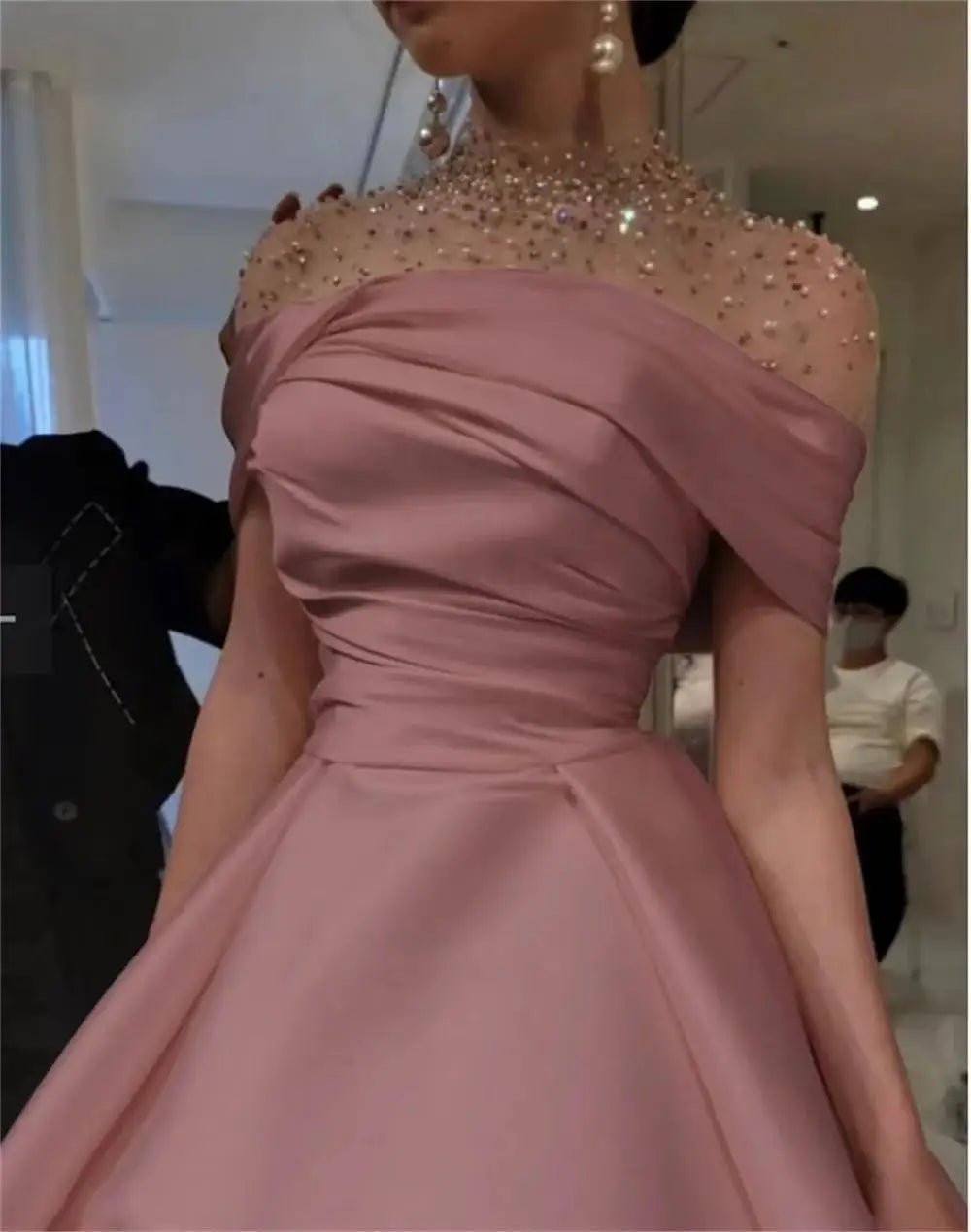 Elegant Robe Halter Dress