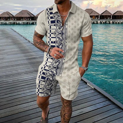 3D Print Polo Zip Tracksuit Set
