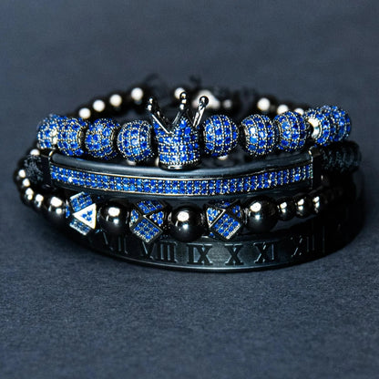 Trendy Gold-Plated Crown Charm Bracelet