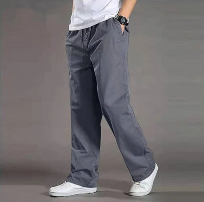 Thin Cotton Loose Straight Trousers
