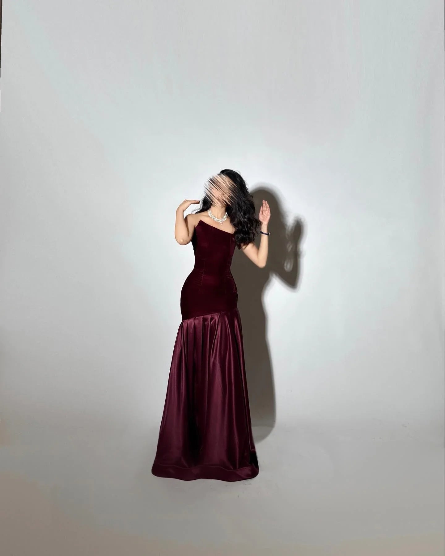 Strapless Satin A-Line Evening Dress