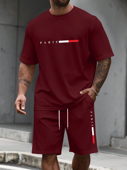 O-Neck Running Tracksuit Two-Piece Set