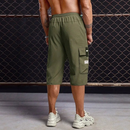 Straight Leg Cargo Capri Shorts