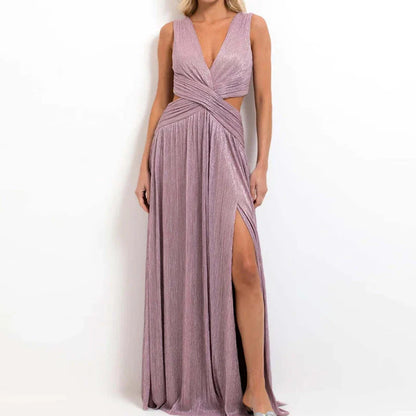 Strapless Backless Maxi Party Dress