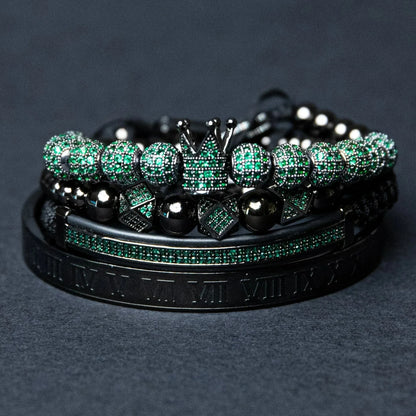 Trendy Gold-Plated Crown Charm Bracelet