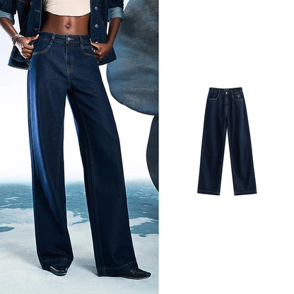 Toyouth Mid-Waist Wide-Leg Jeans